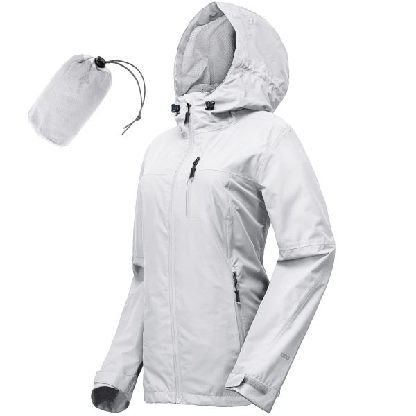 61pI8nnK0UL.jpg Packable Rain Jacket Women Lightweight Waterproof Raincoat with Hood Cycling Bike Jacket Windbreaker