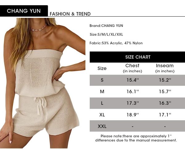 61pwIEQLr-L.jpg Womens Summer Jumpsuits Casual Loose Sleeveless Off Shoulder Elastic Waist Romper Loungewear Two Piece Outfits