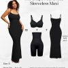 Summer Maxi Dress for Women - Cocktail Shapewear Dresses Built-in Bra Adjustable Straps Vacation Long Slip