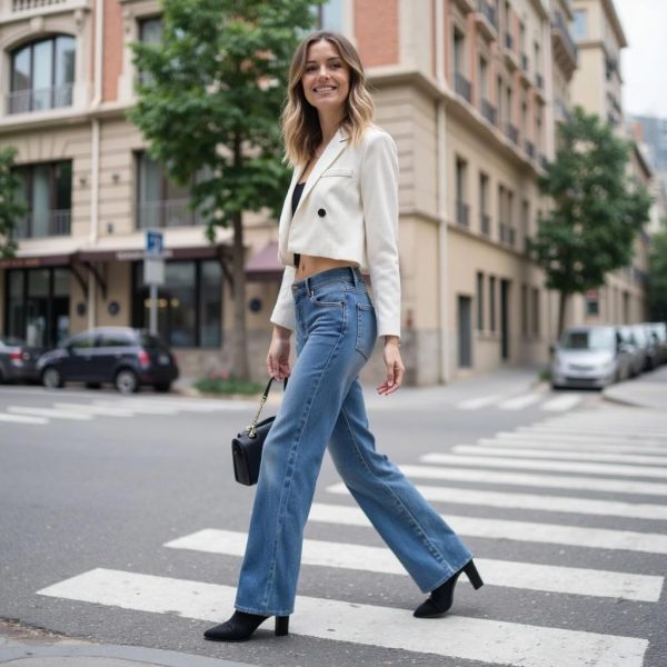 61rovVeNqFL.jpg Womens Cropped Blazer Business Casual Lightweight Long Sleeve Suit Jacket Work Office Blazer for Women
