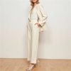 Women's Single Button Blazer and Pants Set, Long Sleeve Slim Fit Office Workwear for Career Women
