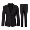 Women's 2 Piece Suit Lady 2 Button Business Work Office Slim Fit Blazer Jacket Pants Set