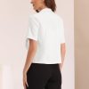Casual Shawl Collar Open Front Cardigan for Women's Short Sleeve Work Office Suit Blazer