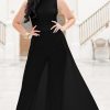 Sleeveless Flattering Dressy Long Pant Cape Classy Elegant Jumpsuit