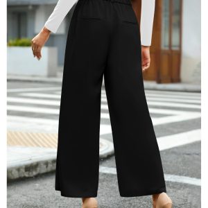 Wide Leg Pants for Women Work Business Casual High Waisted Dressy Pants Flowy Trousers Office
