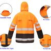 Waterproof Rain Suits for Men & Women, Hi-Vis Rain Jacket & Bib Overalls, Heavy Duty Rain Gear Outdoor Activities.
