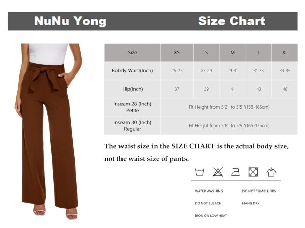 712MTKE4AeL.jpg Women's Casual High Waisted Wide Leg Dress Pants with Pockets and Belt