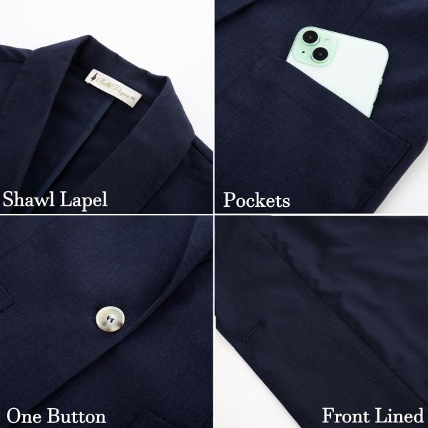 712lKhNPMgL.jpg Women's Linen Blazer Lightweight Long Sleeve Shawl Lapel Suit Jacket Coat for Office Work Travel