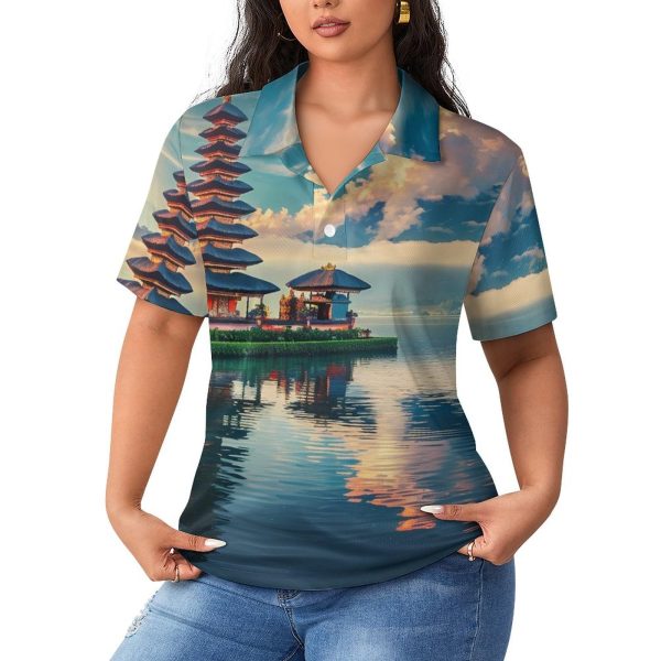 715pMAKVmtL.jpg Bali – Indonesia Womens Polo Shirts Short Sleeve Golf Shirts Casual Tennis Shirts for Work Business
