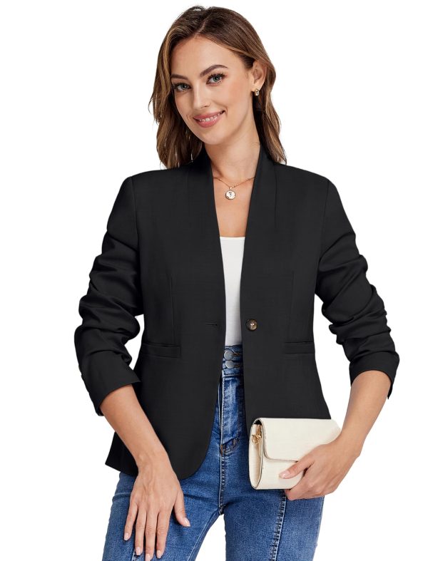 71CAijugyQL.jpg Blazers for Women Business Casual Blazer Jackets Fully Lined Office Work Blazer with Pockets