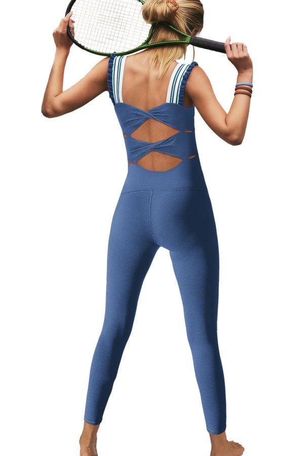 71DREciiKiL.jpg Womens One Piece Workout Jumpsuits Athletic Summer Outfits Yoga Leggings Romper Bodycon Gym Bodysuits