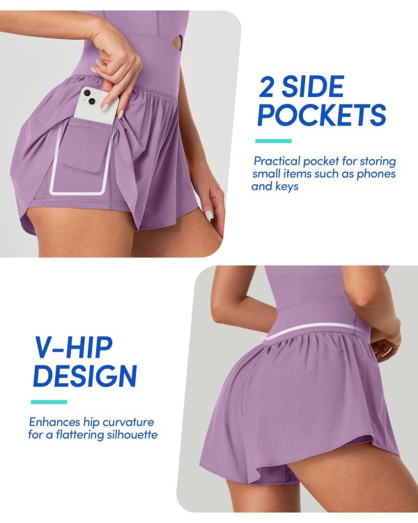 71EmI0dGceL.jpg Workout Romper Tummy Control Padded Athletic Romper with Shorts Running Onesie Jumpsuits Summer Outfits Set Gym Clothes