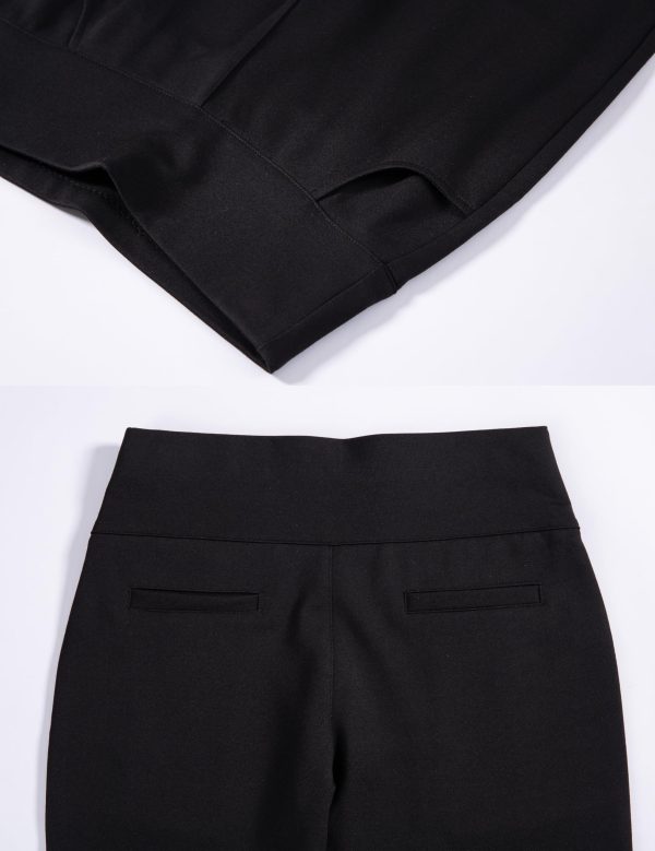 71FhUnil8SL.jpg Women's Work Pants Comfy Stretch Skinny Leg Elastic High Waist Pull on Business Casual Dress Pants