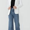 Womens One Button Blazer Lightweight Office Work Suit Jacket