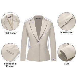 Women's Business Suits for Work Professional 2 Piece Slim Fit Outfits for Women
