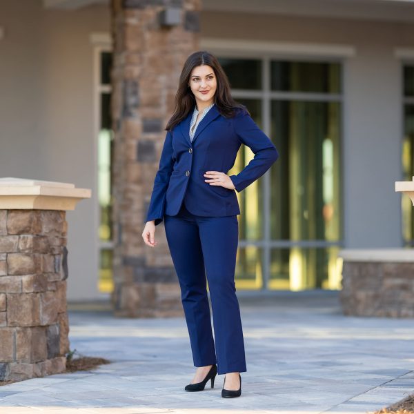 71Pm4taQapL.jpg Women's 2 Buttons Business Blazer Pant Suit Set for Work
