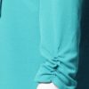 Women's Stretch 3/4 Gathered Sleeve Open Blazer Jacket