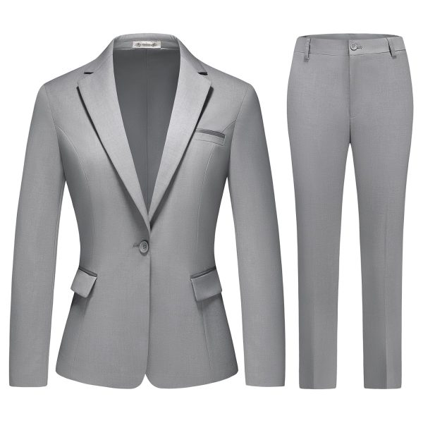 71UBIhlxXL.jpg Women Suits Work Professional Office 2 Piece Pant Suits for Women Business Outfits