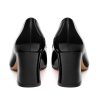 Womens Chunky Block Mid Heel,Patent Square Toe Pumps Slip-on Loafers Shoes Office Basic Classic Shoes 2.5IN