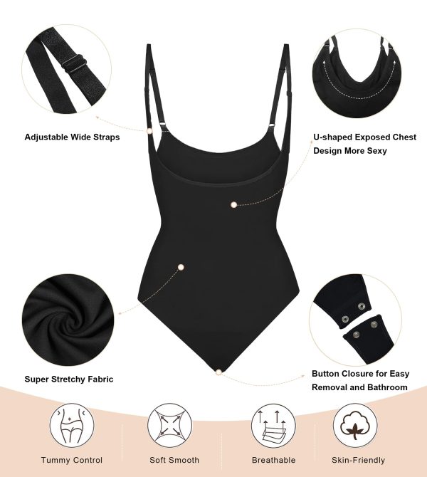 71ZtrMYxufL.jpg Open Bust Shapewear Tummy Control Bodysuits for Women Seamless Compression High Waisted Body Shaper