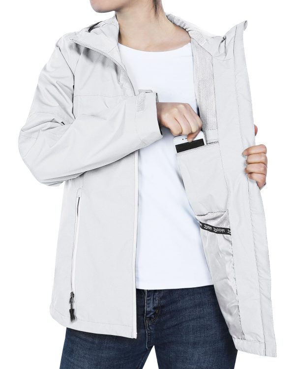 71ccIn1NVIL.jpg Packable Rain Jacket Women Lightweight Waterproof Raincoat with Hood Cycling Bike Jacket Windbreaker
