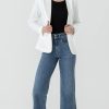 Womens One Button Blazer Lightweight Office Work Suit Jacket