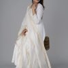 Chikankari Cotton Anarkali Indian Kurti For Women Summer Dress Kurta Pant With Dupatta Set Pakistani Kurta