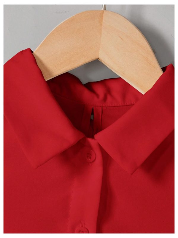 71hboka2cCL.jpg Women's Bow Back Blouse Collar Neck Button Down Vest Sleeveless Asymmetrical Split Blouse Top Tank