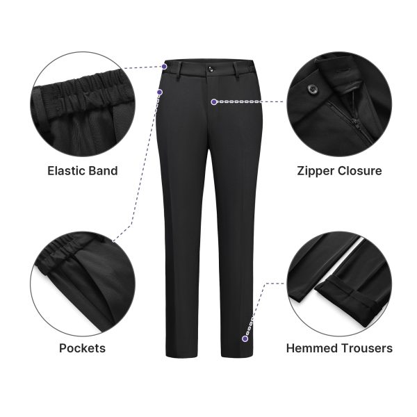 71iKImppLlL.jpg Women's Business Solid Suit 2 Piece Slim Fit Classic Blazer Pants Set for Women Formal Office