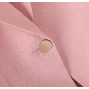 Women Spring Summer Pink Business Coat All Match Jascket Korea Work Office Suit White Black Blazers