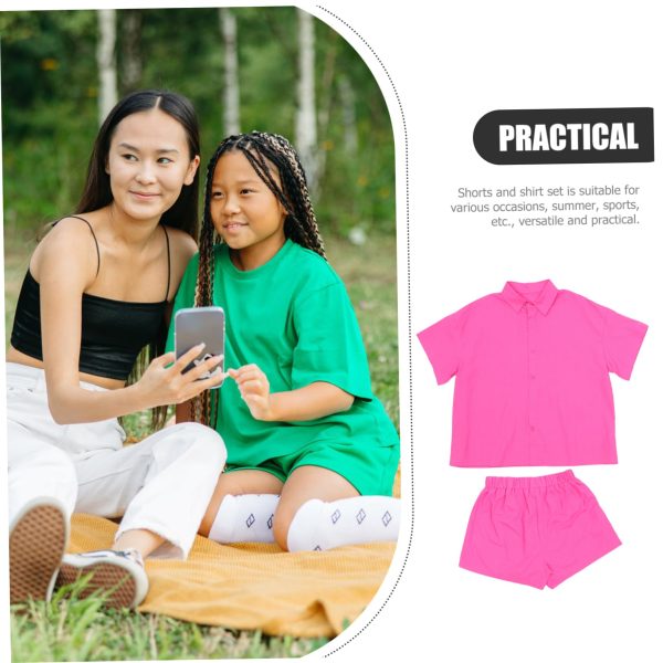 71tgpWcJ8oL.jpg Elegant Women's Short Shirt Set Summer Vacation Shorts Suit Casual Outfit Set for Women
