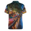 Antonio River Walk Landscape Womens Polo Shirts Short Sleeve Golf Shirts Casual Tennis Shirts for Work Business