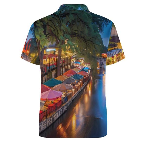 71y9K32dNhL.jpg Antonio River Walk Landscape Womens Polo Shirts Short Sleeve Golf Shirts Casual Tennis Shirts for Work Business
