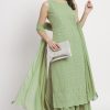 Women's Georgette Chikankari Embroidery Kurta set with Dupatta