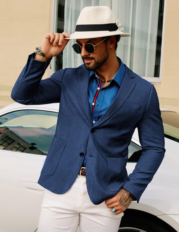 81Odzn4bML.jpg Men's Casual Blazer Suit Jackets 2 Button Lightweight Sport Coats