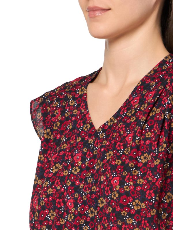 81mPGJeX9L.jpg womens Cap Sleeve Smocked Peplum Blouse