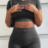 Womens Workout Sets 2 Piece - Seamless Acid Wash Yoga Outfits Shorts and Crop Top Matching Gym Athletic Clothing Set