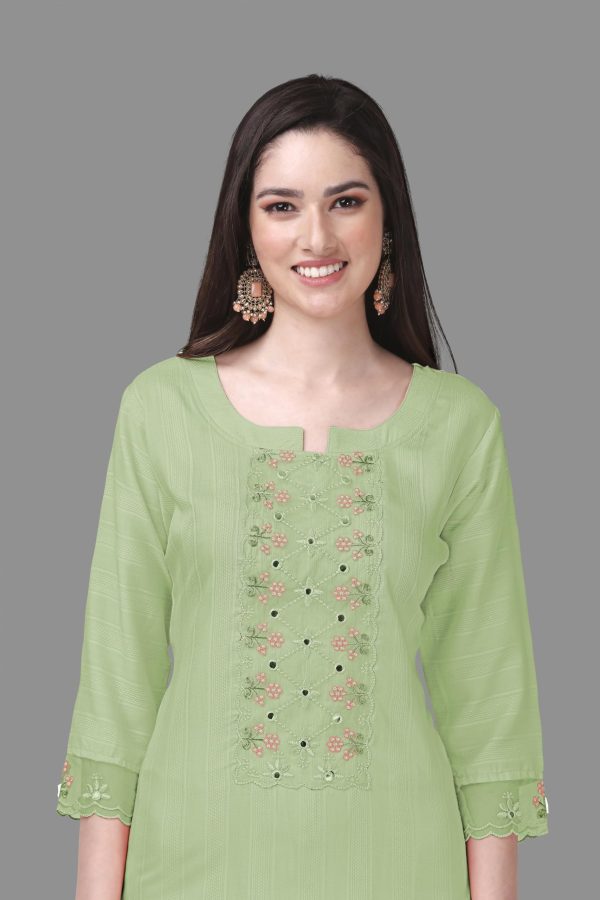 81rbsh8z36L.jpg Women's Cotton Embroidery Salwar Suit Set Kurta Pant with Dupatta Kurta Set for Women
