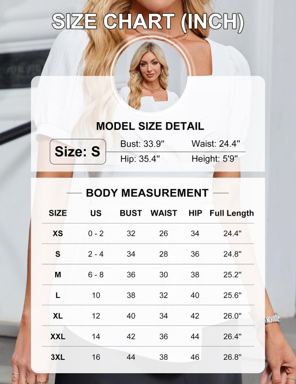 81xUnQkUt3L.jpg Women's Dressy Casual Blouses Business Casual Tops 2025 Summer Short Sleeve Work Shirt Smocked Back